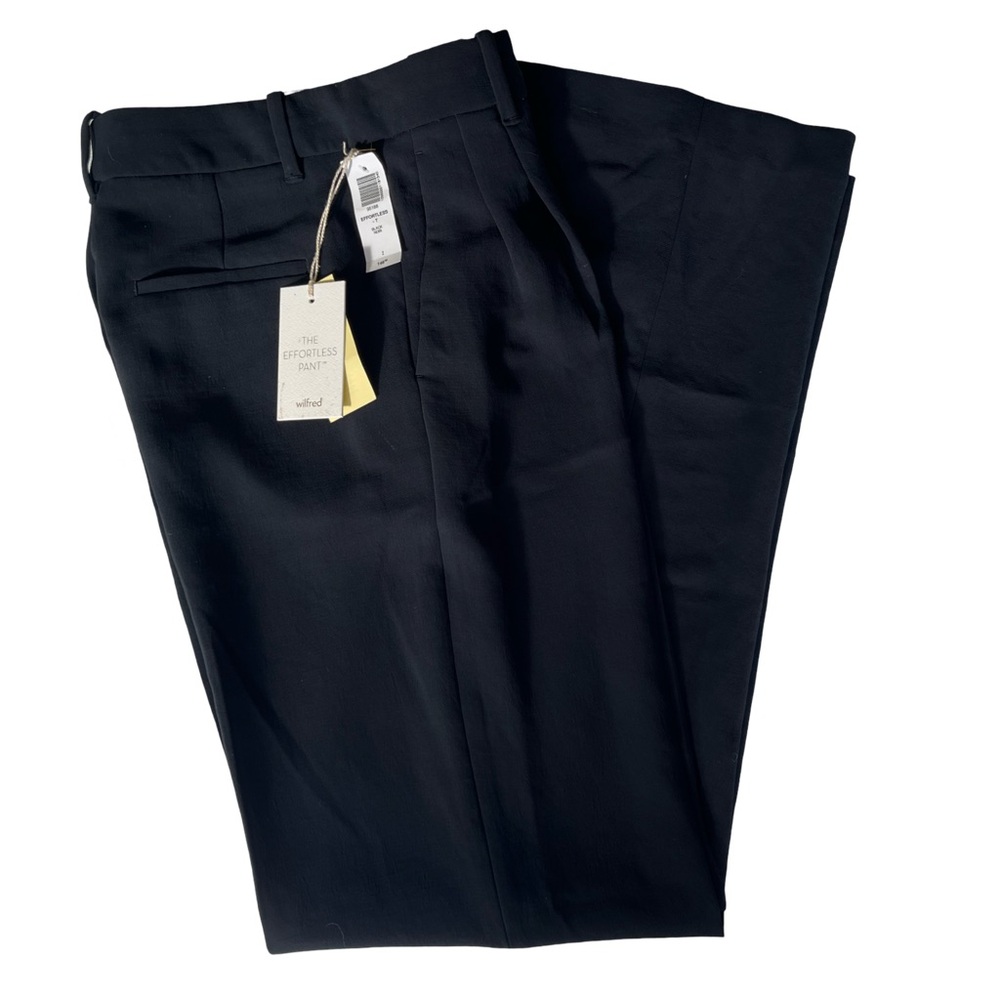 Aritzia The Effortless Black Crepette Trousers Size 2 NWT